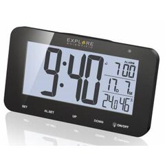 Часы цифровые Explore Scientific с будильником, черные, image 