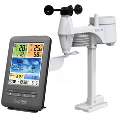 Метеостанция Explore Scientific «5 в 1» Wi-Fi с цветным дисплеем, черная, image 