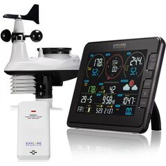 Метеостанция Explore Scientific «7 в 1» Wi-Fi, профессиональная, черная, image 