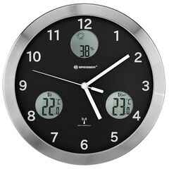 Метеостанция (настенные часы) Bresser MyTime io, 30 см, черная, image 