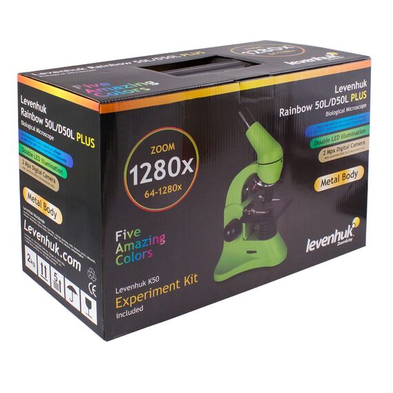 Микроскоп Levenhuk Rainbow 50L PLUS Orange\Апельсин, фото , изображение 21