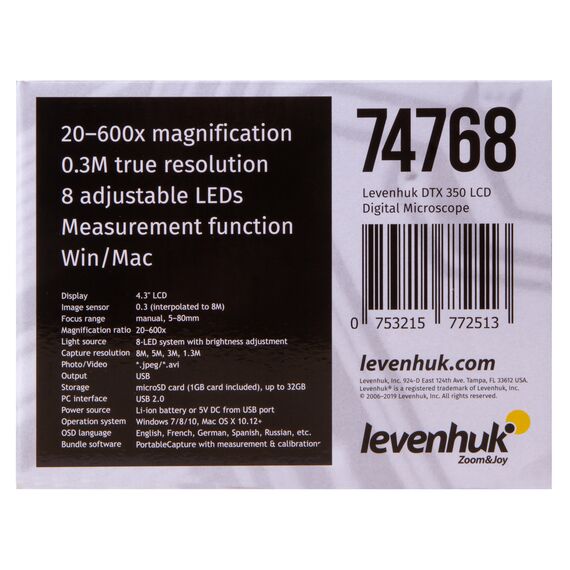 Микроскоп цифровой Levenhuk DTX 350 LCD, фото , изображение 20
