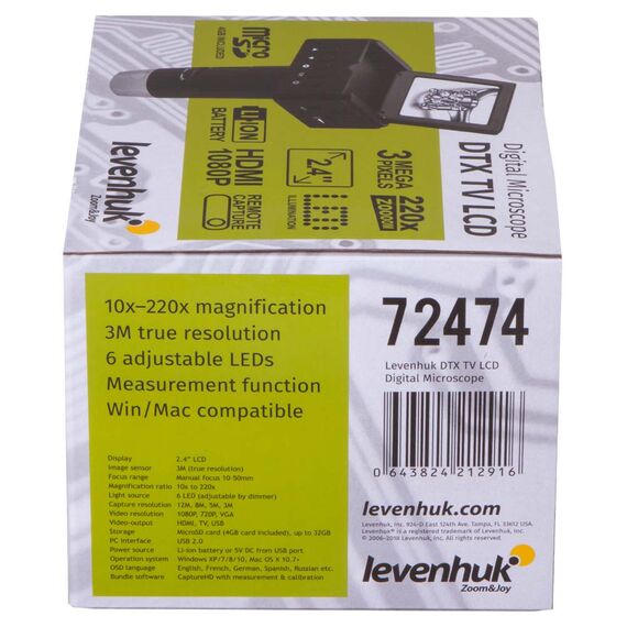 Микроскоп цифровой Levenhuk DTX TV LCD, фото , изображение 18