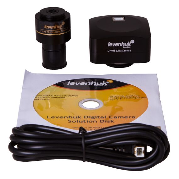 Микроскоп цифровой Levenhuk D740T, 5,1 Мпикс, тринокулярный, фото , изображение 17