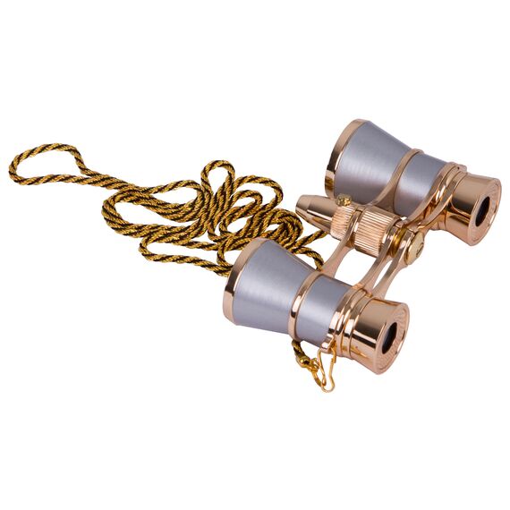 Бинокль Levenhuk Broadway 325F с подсветкой и цепочкой, серебряный , фото , изображение 8