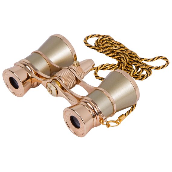Бинокль Levenhuk Broadway 325F с подсветкой и цепочкой, золотой, фото , изображение 7