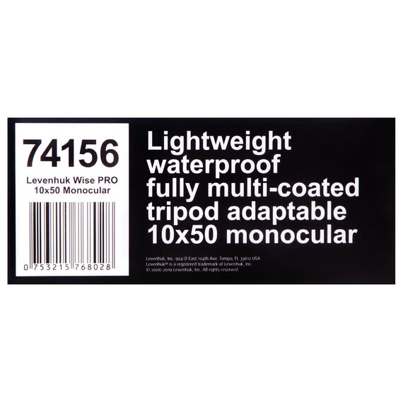 Монокуляр Levenhuk Wise PRO 10x50, фото , изображение 14