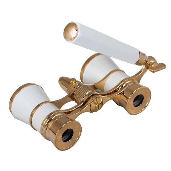 Бинокль Levenhuk Broadway 325N лорнет с подсветкой, белый, фото , изображение 5