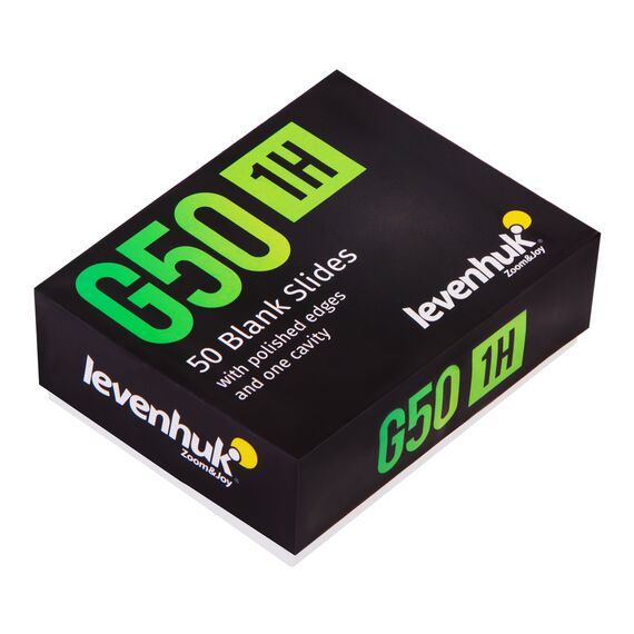 Стекла предметные с лункой Levenhuk G50 1H, 50 шт., фото , изображение 5
