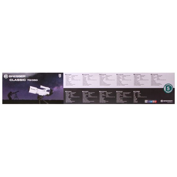 Телескоп Bresser Classic 70/350 AZ, фото , изображение 17