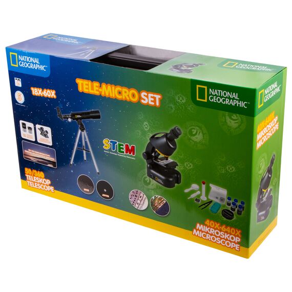 Набор Bresser National Geographic: телескоп 50/360 AZ и микроскоп 40–640x, фото , изображение 19