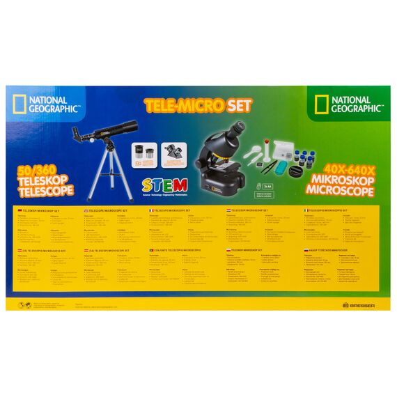 Набор Bresser National Geographic: телескоп 50/360 AZ и микроскоп 40–640x, фото , изображение 21