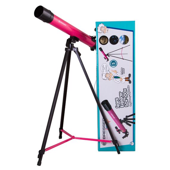 Телескоп Bresser Junior Space Explorer 45/600 AZ, розовый, фото , изображение 11