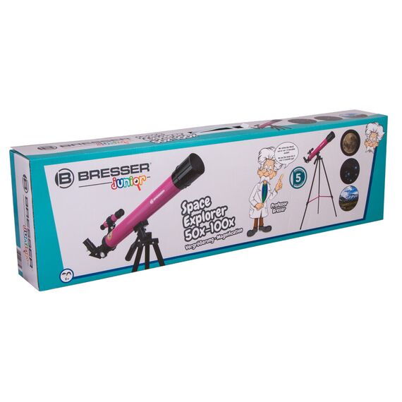 Телескоп Bresser Junior Space Explorer 45/600 AZ, розовый, фото , изображение 12