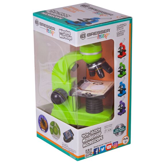 Микроскоп Bresser Junior Biolux SEL 40–1600x, зеленый, фото , изображение 15