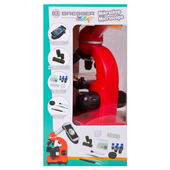 Микроскоп Bresser Junior Biolux SEL 40–1600x, красный, фото , изображение 18