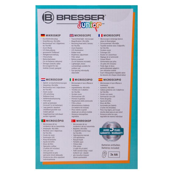 Микроскоп Bresser Junior 40–640x, фото , изображение 17