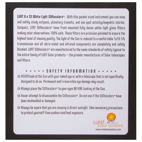 Бинокль солнечный LUNT SUNoculars 8x32, красный, фото , изображение 13