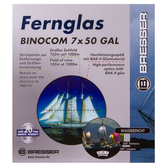 Бинокль Bresser Binocom 7x50 GAL, фото , изображение 12
