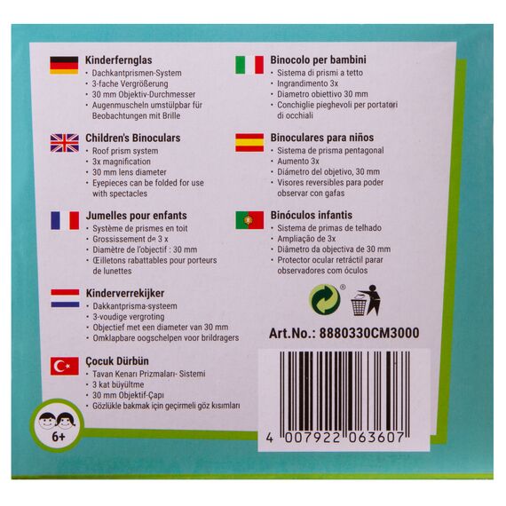 Бинокль детский Bresser Junior 3x30, черный, фото , изображение 15