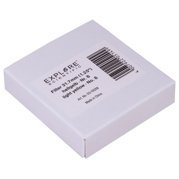 Светофильтр Explore Scientific светло-желтый №8, 1,25", фото , изображение 5