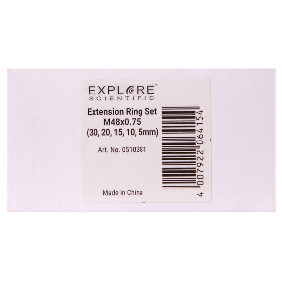 Набор удлинительных колец Explore Scientific M48x0,75 (30, 20, 15, 10, 5 мм), фото , изображение 5