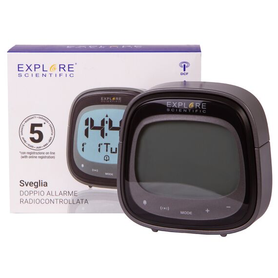 Часы цифровые Explore Scientific Dual с будильником, черные, фото , изображение 10