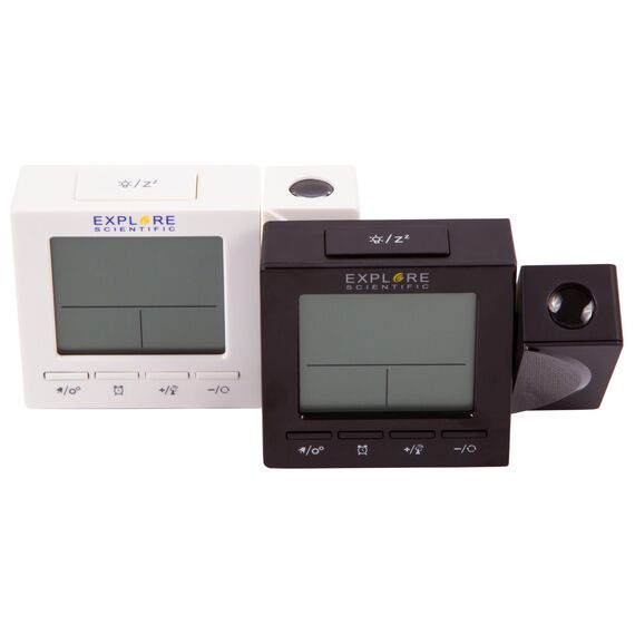 Часы цифровые Explore Scientific с проектором и термометром, белые, фото , изображение 3