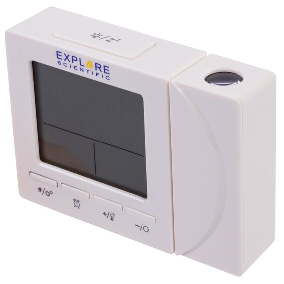 Часы цифровые Explore Scientific с проектором и термометром, белые, фото , изображение 7