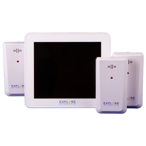 Метеостанция Explore Scientific с цветным экраном и тремя датчиками, белая, фото , изображение 3