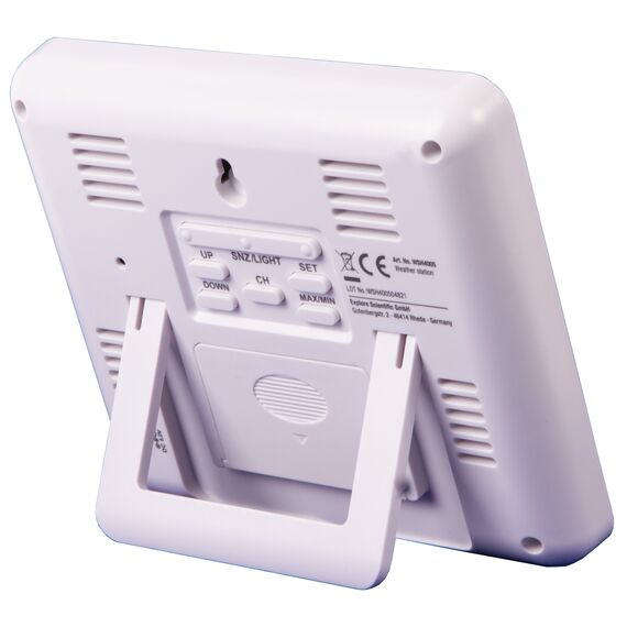 Метеостанция Explore Scientific с цветным экраном и тремя датчиками, белая, фото , изображение 6