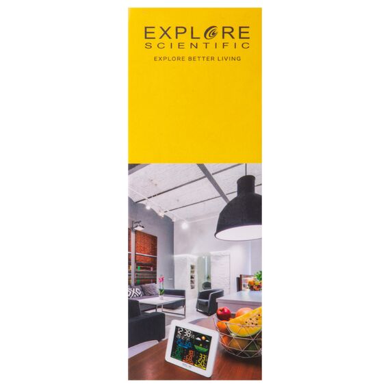 Метеостанция Explore Scientific с цветным экраном и тремя датчиками, белая, фото , изображение 14