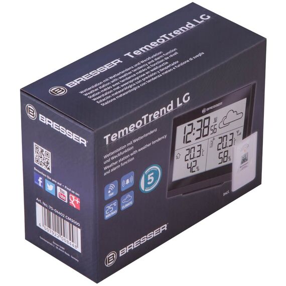 Метеостанция Bresser TemeoTrend LG с радиоуправлением, черная, фото , изображение 9
