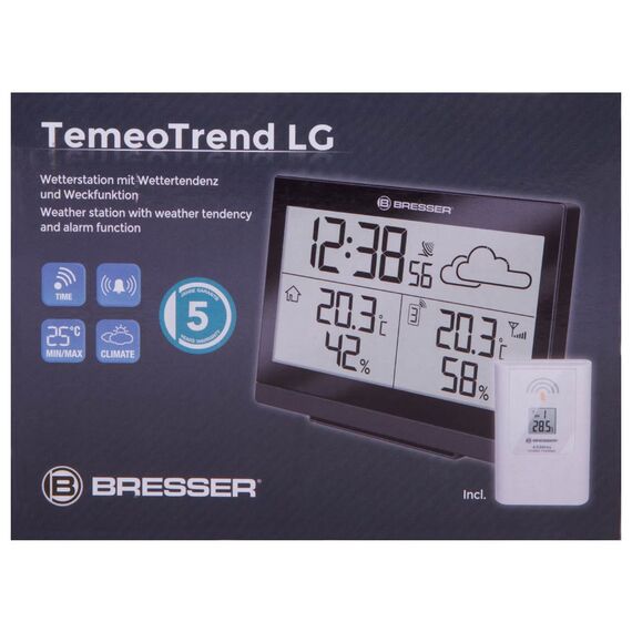 Метеостанция Bresser TemeoTrend LG с радиоуправлением, черная, фото , изображение 10