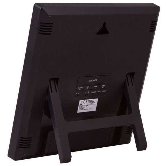 Метеостанция (настенные часы) Bresser TemeoTrend JC LCD с радиоуправлением, черная, фото , изображение 4