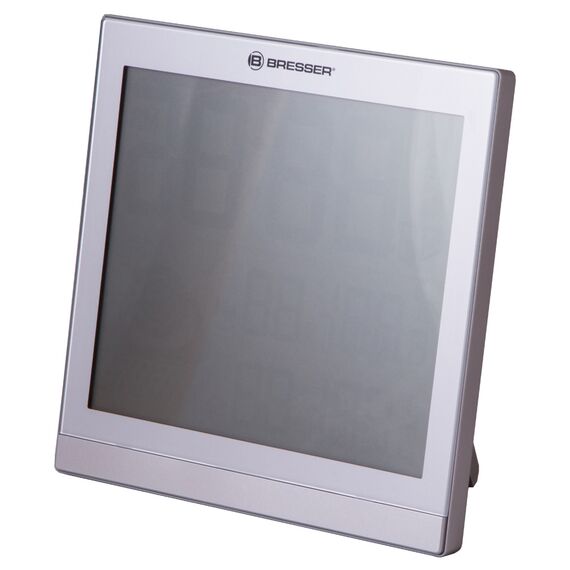 Метеостанция (настенные часы) Bresser TemeoTrend JC LCD с радиоуправлением, серебристая, фото , изображение 3