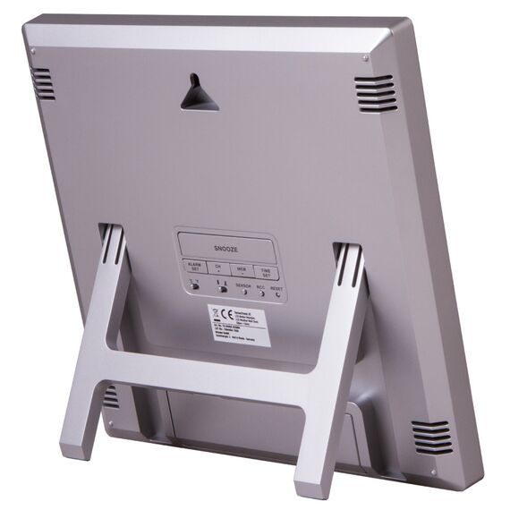 Метеостанция (настенные часы) Bresser TemeoTrend JC LCD с радиоуправлением, серебристая, фото , изображение 4