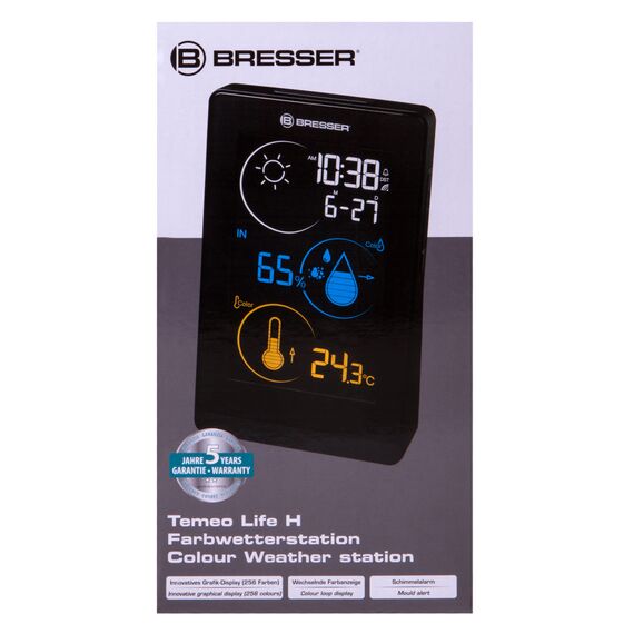 Метеостанция Bresser Temeo Life H с цветным дисплеем, черная, фото , изображение 10