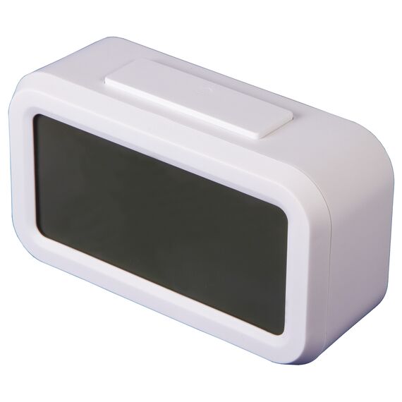 Часы настольные Bresser MyTime Duo LCD, белые, фото , изображение 2