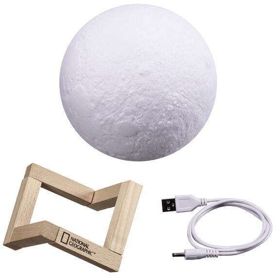 Лампа настольная Bresser National Geographic «3D Луна», 15 см, фото , изображение 3