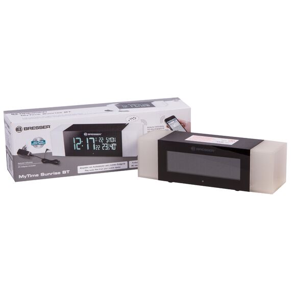 Радио с будильником и термометром Bresser MyTime Sunrise Bluetooth, черное, фото , изображение 8