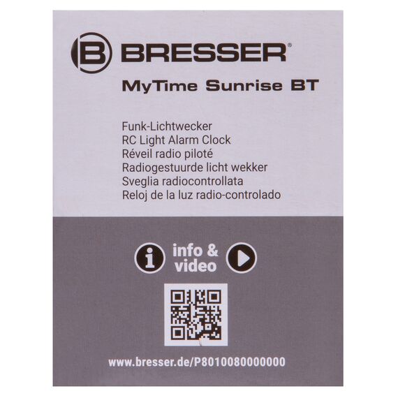 Радио с будильником и термометром Bresser MyTime Sunrise Bluetooth, черное, фото , изображение 13