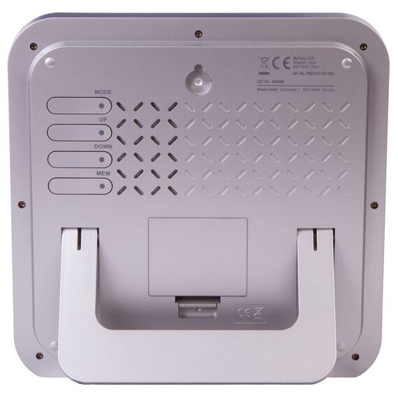 Часы настенные Bresser MyTime LCD, серебристые, фото , изображение 6