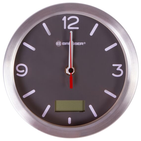 Часы Bresser MyTime Thermo/Hygro Bath, водонепроницаемые, серые, фото , изображение 2