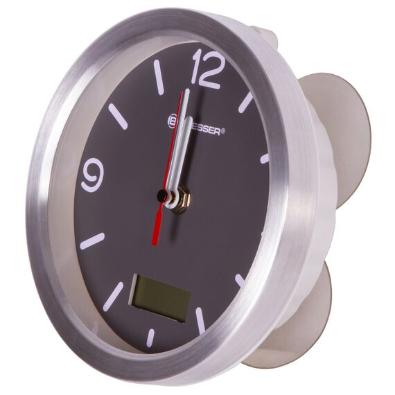 Часы Bresser MyTime Thermo/Hygro Bath, водонепроницаемые, серые, фото , изображение 3