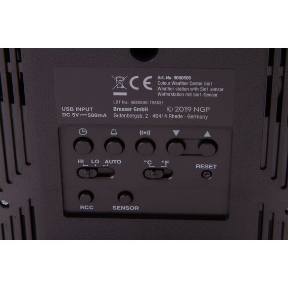 Метеостанция Bresser National Geographic «5 в 1» с цветным экраном, фото , изображение 8