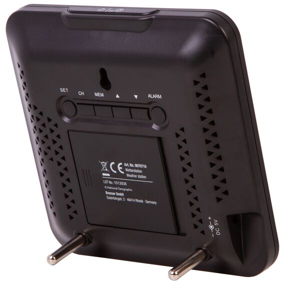 Метеостанция Bresser National Geographic VA с цветным дисплеем и тремя черными датчиками, фото , изображение 6