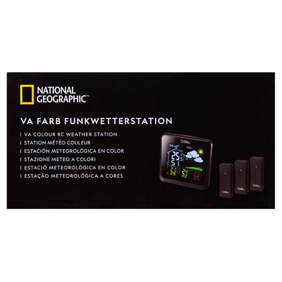 Метеостанция Bresser National Geographic VA с цветным дисплеем и тремя черными датчиками, фото , изображение 16