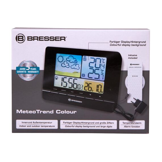 Метеостанция Bresser MeteoTrend Colour с радиоуправлением, черная, фото , изображение 10