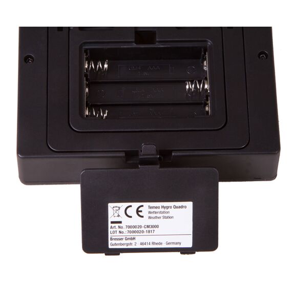 Метеостанция Bresser Temeo Hygro Quadro, черная, фото , изображение 5